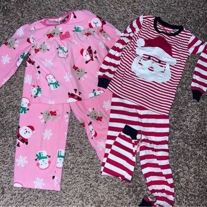 Christmas Pink and Red Kids Pajamas Set